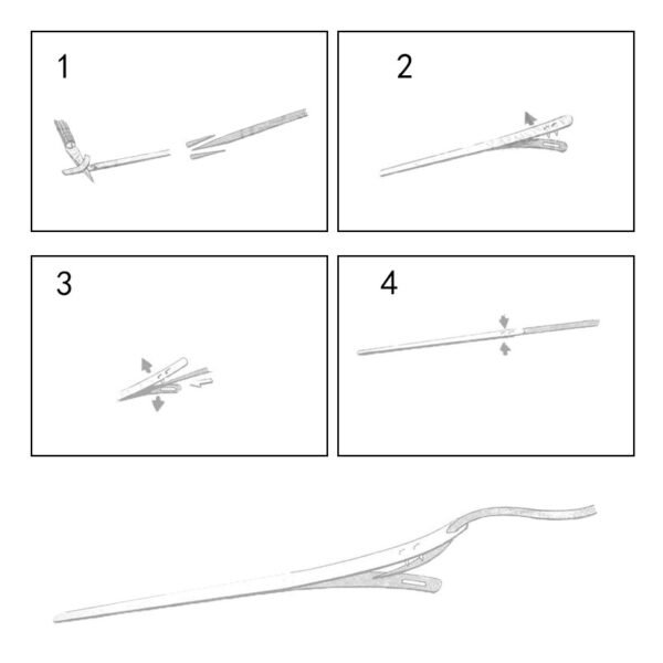Agulha para costura com tentos de couro